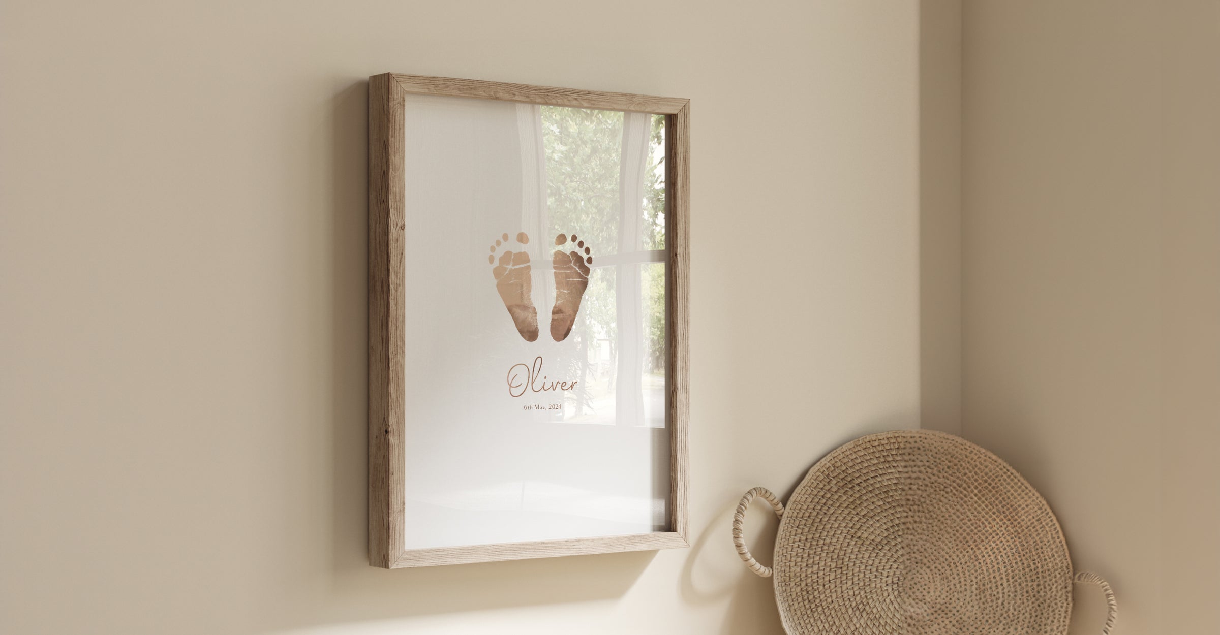 Baby Footprint Keepsake in Real Foil