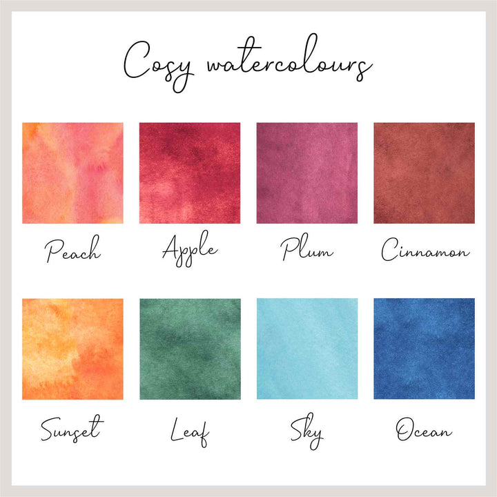 Personalised Family Hands Print Art in Boho Watercolours