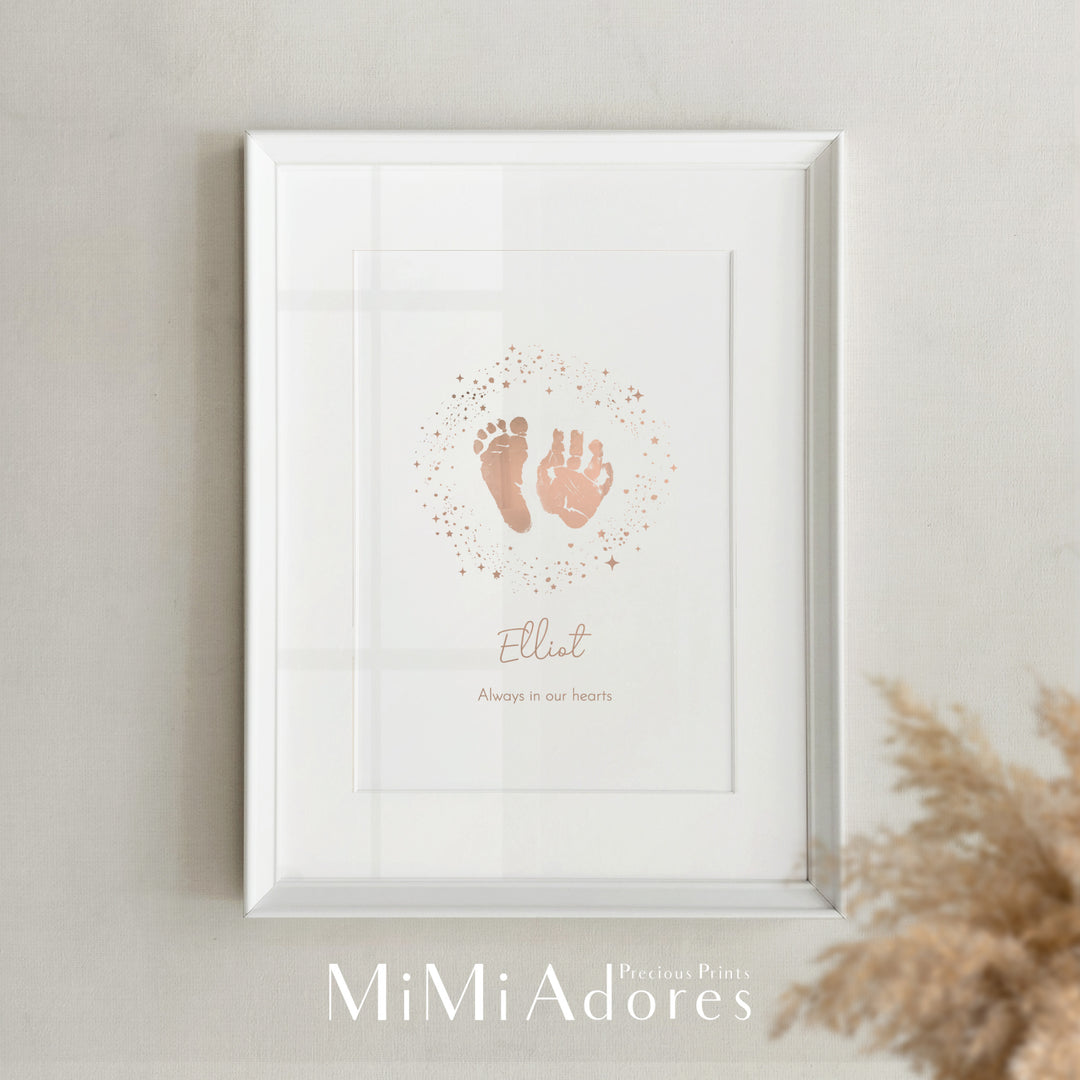 Angel Baby Handprint Footprint Art