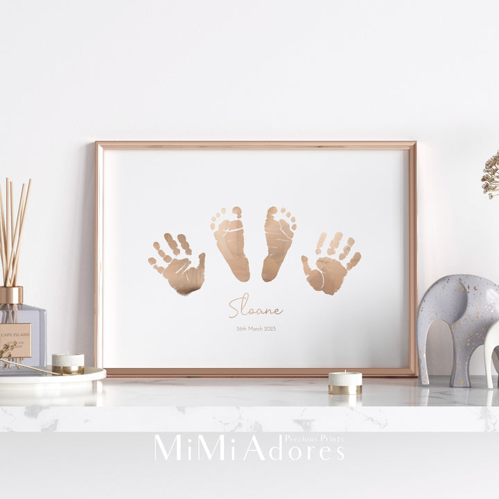 Hand and Footprint Art in Real Foil